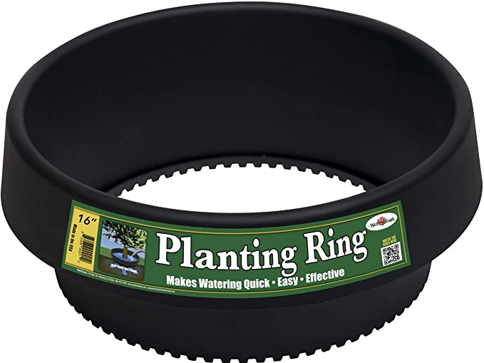 6 Pack of 16 in Planting Rings for Watering Plants and Vegetables, Edging and Water Retention That Protects and Separates Rock and Mulch