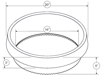 6 Pack of 20 in Planting Rings. Edging and Water Retention. Protects Roses and Shrubs and Separates Rock, Mulch and Grass