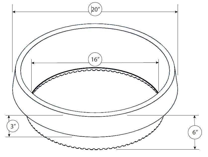 6 Pack of 20 in Planting Rings. Edging and Water Retention. Protects Roses and Shrubs and Separates Rock, Mulch and Grass
