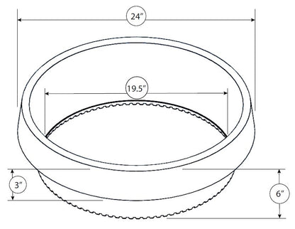 6 Pack of 24 in Planting Rings. Edging and Water Retention. Protects Trees and Separates Rock, Mulch and Grass