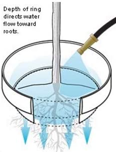 6 Pack of 20 in Planting Rings. Edging and Water Retention. Protects Roses and Shrubs and Separates Rock, Mulch and Grass